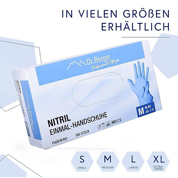 Dr. Berger Nitril-Handschuhe Nitril Einmalhandschuhe latex- günstig online kaufen