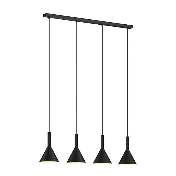 Arcchio Pendelleuchte Tadej 9626133 Modern in Schwarz aus Metall 4-flammig günstig online kaufen