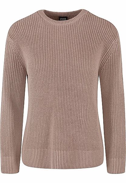 URBAN CLASSICS Rundhalspullover "Urban Classics Damen Ladies Rib Knit Sweat günstig online kaufen