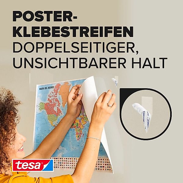 tesa Klebehaken POWERSTRIPS Poster Doppelseitige Klebestreifen, günstig online kaufen