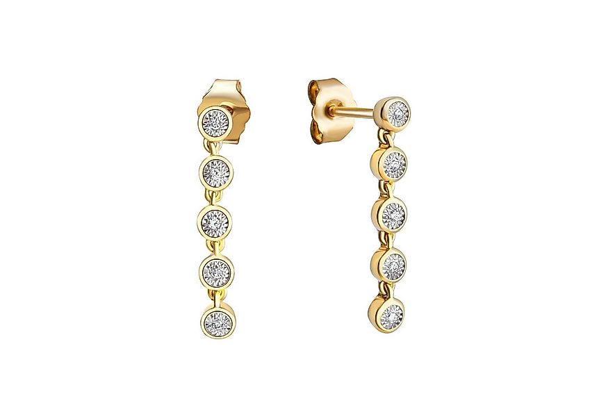 Diamonds by Ellen K. Paar Ohrhänger Gold 585 zweifarbig mit 10x Brillant zu günstig online kaufen