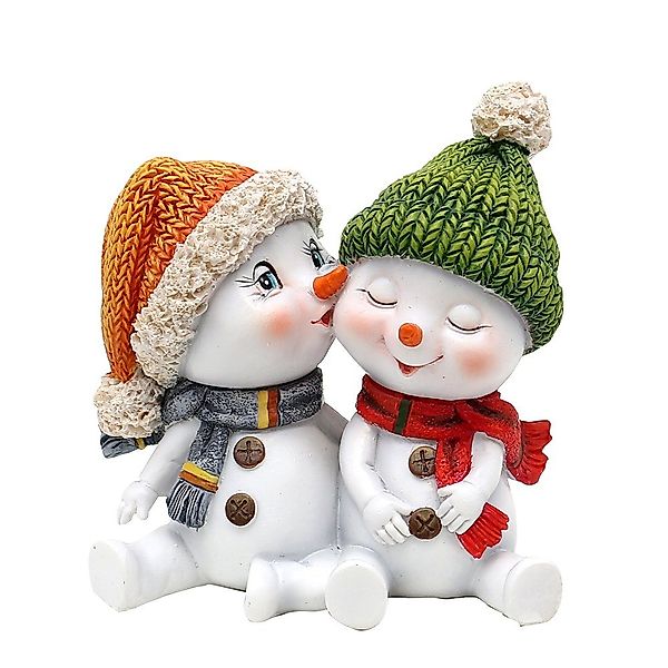 Dekohelden24 Dekofigur Schneekinderpaar mit Mütze und günstig online kaufen