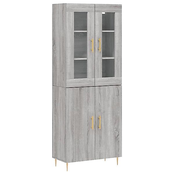 vidaXL Highboard Grau Sonoma 69,5x34x180 cm Holzwerkstoff 3198207 günstig online kaufen