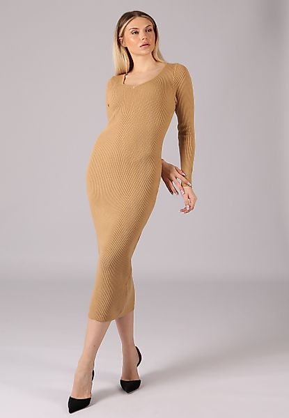 YC Fashion & Style Strickkleid V-Ausschnitt günstig online kaufen