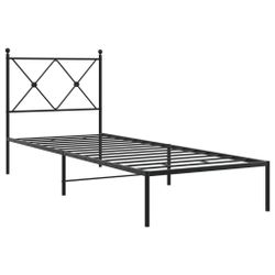 vidaXL Bett Bettgestell mit Kopfteil Metall günstig online kaufen
