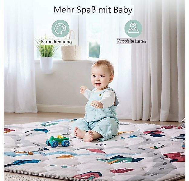 Comomy Spielmatte (200*180 cm, 1-St., Krabbelmatte Boden Spielunterlage Lau günstig online kaufen