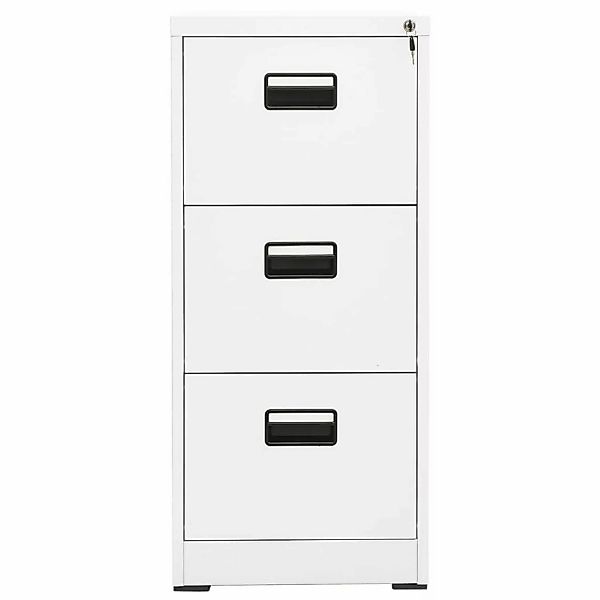 vidaXL Aktenschrank Weiß 46x62x102,5 cm Stahl günstig online kaufen