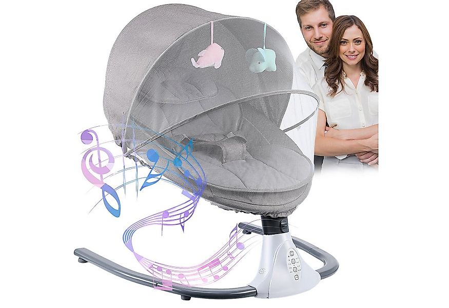 oyajia Babywippe Elektrische Komfort-Babywippe mit Fernbedienung, Musik Ins günstig online kaufen