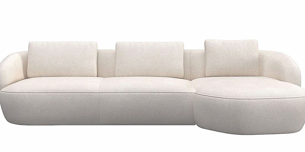 FLEXLUX Wohnlandschaft "Torino, rund, L-Form, Sofa-Ecke mit Recamiere, Long günstig online kaufen