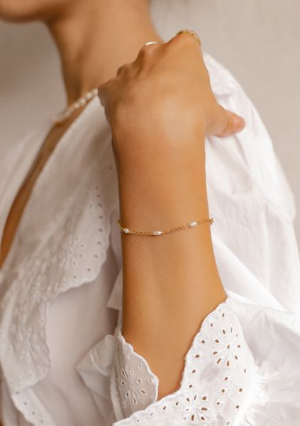 Hey Happiness Perlenarmband Süßwasserperlen Roségold 18K günstig online kaufen