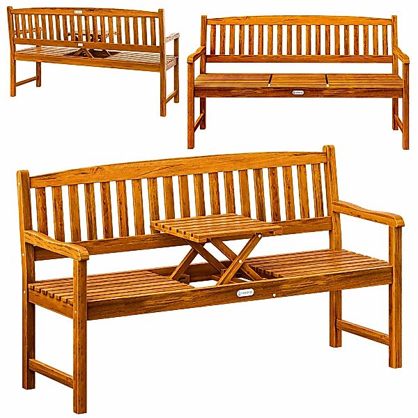 Casaria Bank Picknick, Wetterfest Holz FSC® günstig online kaufen