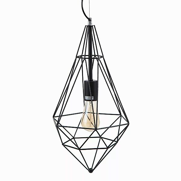 Deckenlampe Schwarz Metall 26 X 26 X 46 Cm günstig online kaufen