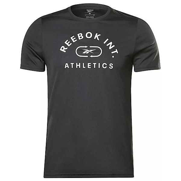 Reebok Workout Ready Poly Graphic Kurzärmeliges T-shirt S Black / White günstig online kaufen