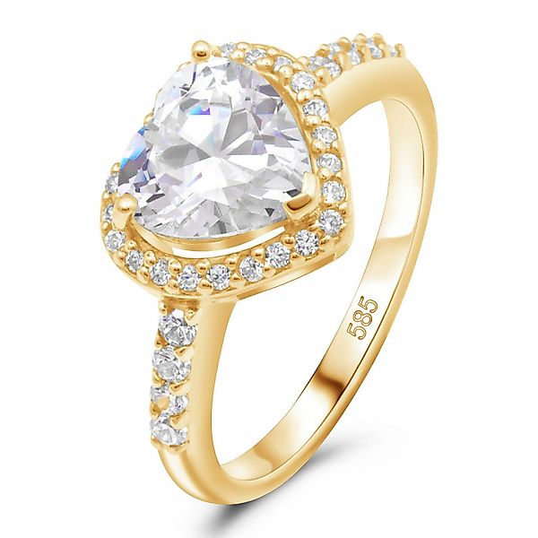 Tony Fein Goldring Ring Herz 14-Karat günstig online kaufen