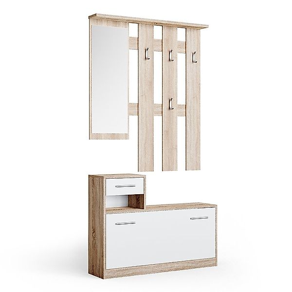 Vicco Garderoben-Set Billy, Weiß/Sonoma, 25 x günstig online kaufen