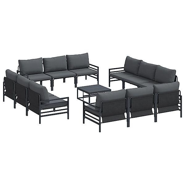 vidaXL Garten-Sofa-Set 13-Tlg Anthrazit Stahl 3378973 günstig online kaufen