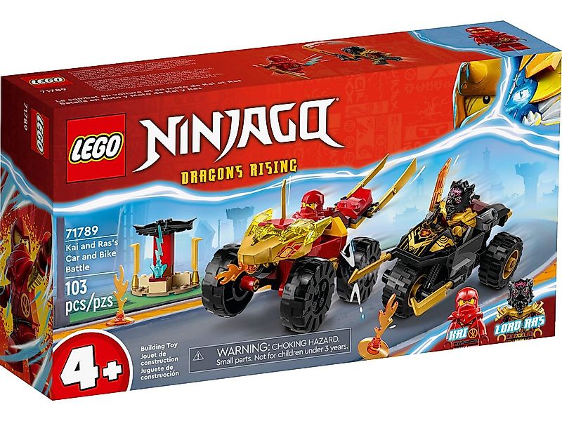 LEGO® 71789 Verfolgungsjagd mit Kais Flitzer und Ras' Motorrad Konstruktion günstig online kaufen