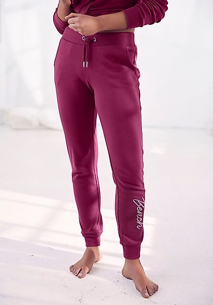 Bench. Loungewear Relaxhose mit glänzender Logostickerei, Loungewear günstig online kaufen
