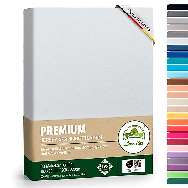 leevitex® Spannbettlaken Spannbettlaken Premium Elasthan, Gummizug: günstig online kaufen