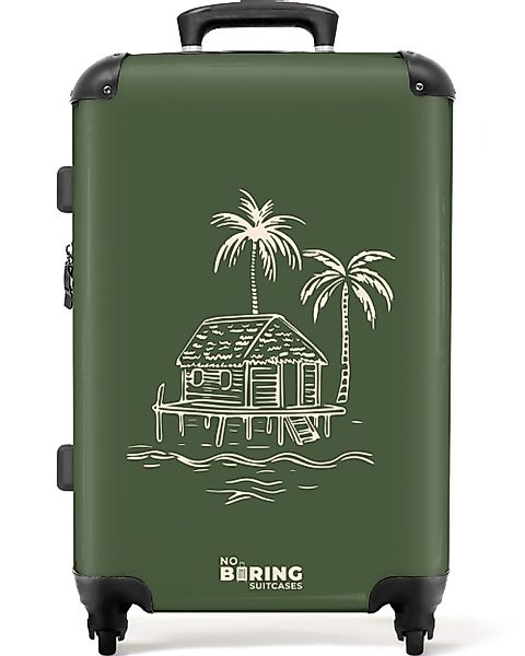 NoBoringSuitcases.com© Hartschalen-Trolley Strandhaus in Grün mit günstig online kaufen