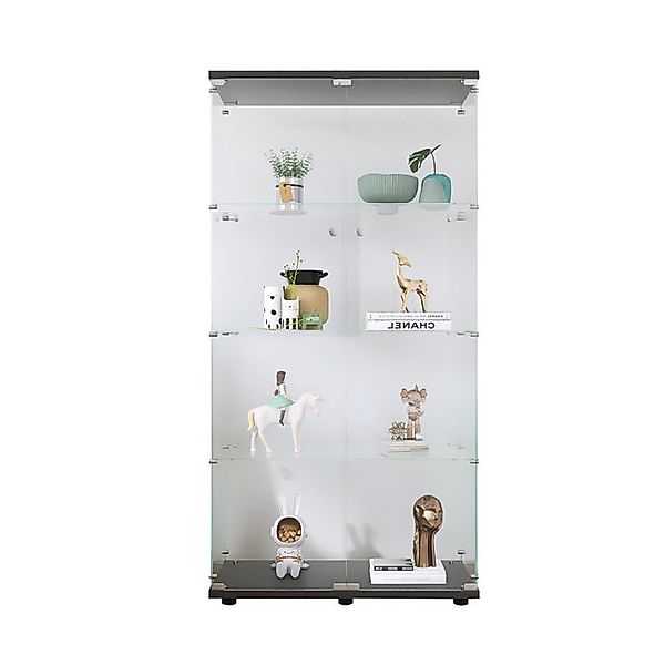 Furnishings Home Glasvitrine Vitrine Doppeltür Eckvitrine, Mit Sicherheitss günstig online kaufen