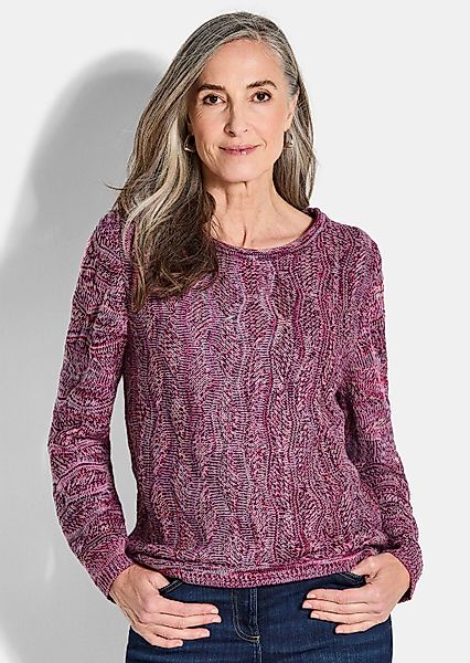 GOLDNER Strickpullover Kurzgröße: Strickpullover mit Wellenmuster günstig online kaufen