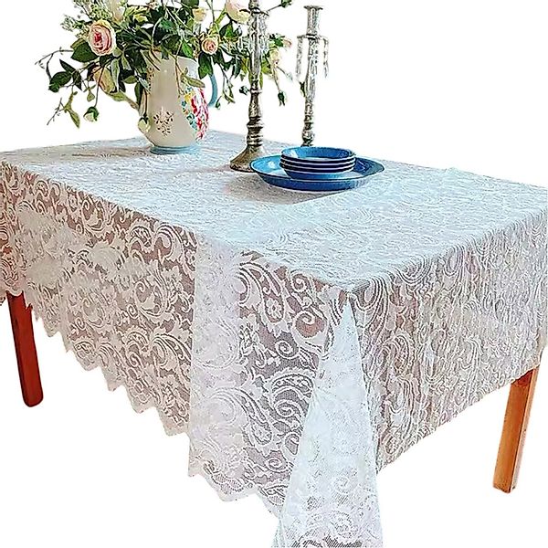 Refttenw Tischdecke Vintage Spitze Transparente Tischdecken günstig online kaufen