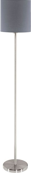 Eglo Stehleuchte Pasteri 1-flammig Nickel-Grau matt 60W E27 günstig online kaufen