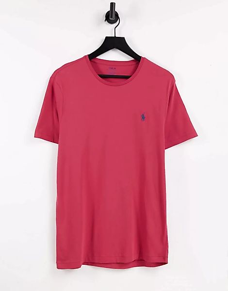 Polo Ralph Lauren – T-Shirt mit Polospieler-Logo in Chili-Rot günstig online kaufen