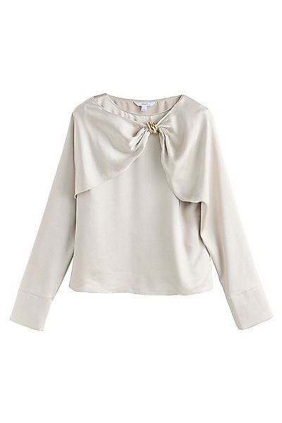 Next Langarmbluse Langärmelige, drapierte Bluse mit Metalldetails (1-tlg) günstig online kaufen