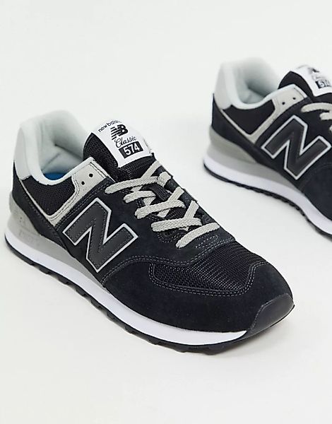 New Balance – 574 – Schwarze Sneaker aus Wildleder günstig online kaufen