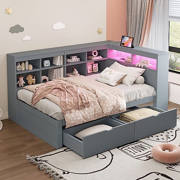 HAUSS SPOLE Schlafsofa 90x200cm mit Ablagefächern, günstig online kaufen