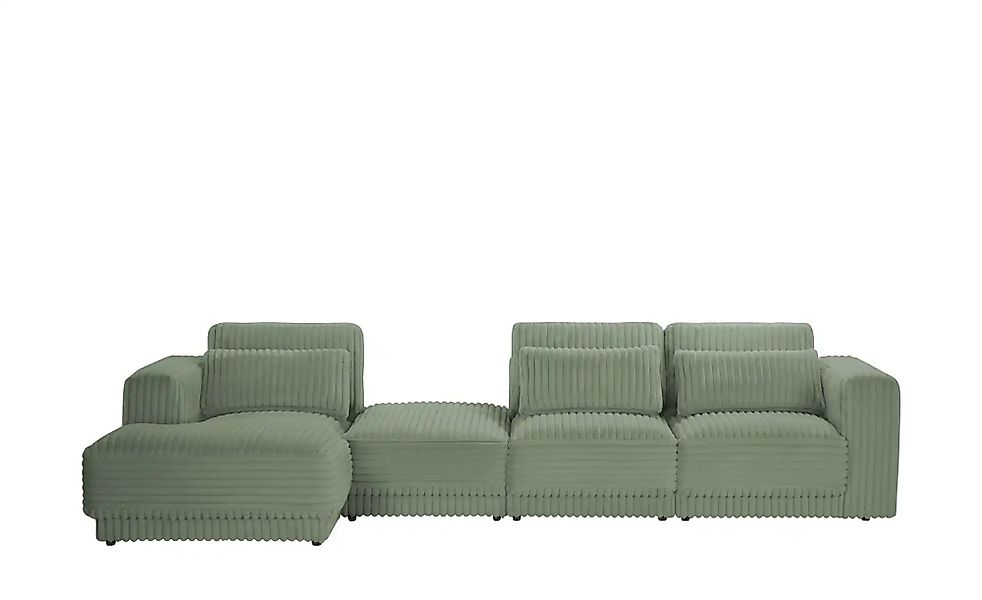 switch Ecksofa in modernem Breitcord Torrino ¦ grün ¦ Maße (cm): B: 372 H: günstig online kaufen