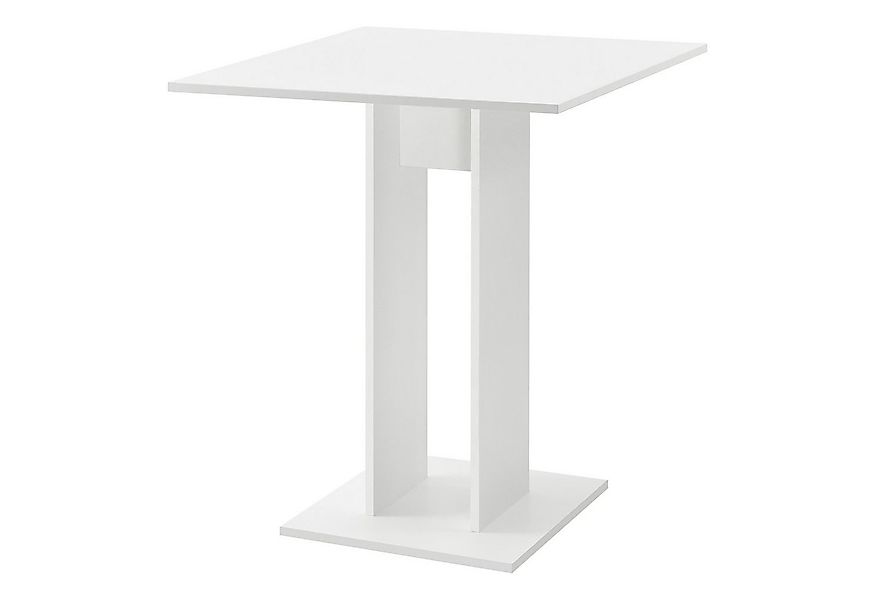en.casa Küchentisch, »Lindesnes« Säulentisch quadratisch 65x65x78cm weiß günstig online kaufen