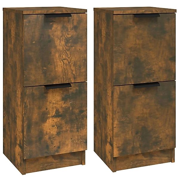 vidaXL Sideboards 2 Stk Räuchereiche 30x30x70 cm Holzwerkstoff 817019 günstig online kaufen