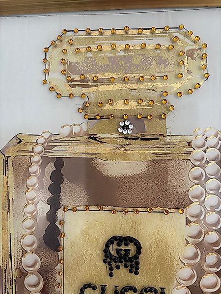 LC Home Bild mit Rahmen Wandbild mit Perlen und glitzer Steinen und Rahmen günstig online kaufen