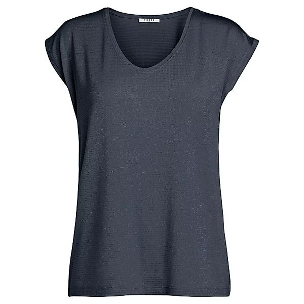 Pieces Billo Lurex Stripes Kurzärmeliges T-shirt S Ombre Blue / Detail Lure günstig online kaufen