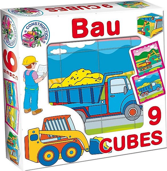 Dohany Würfelpuzzle Bilderwürfel 9-tlg. Kinderpuzzle Baufahrzeuge LKW, Puzz günstig online kaufen