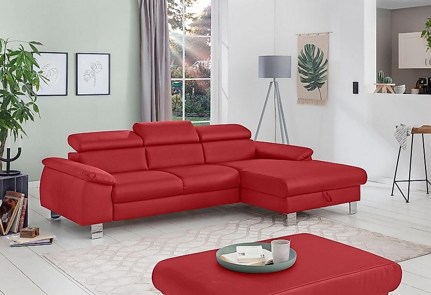 COTTA Polstergarnitur Komaris, (Set), bestehend aus Ecksofa und Hocker, mit günstig online kaufen