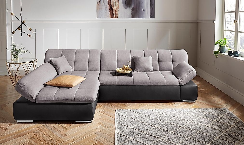 DOMO collection Ecksofa "Mona L-Form" wahlweise mit Bettfunktion günstig online kaufen