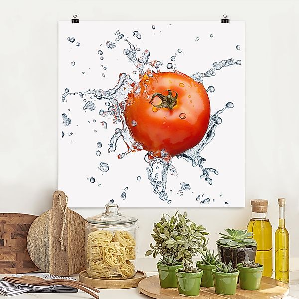 Poster - Quadrat Frische Tomate günstig online kaufen