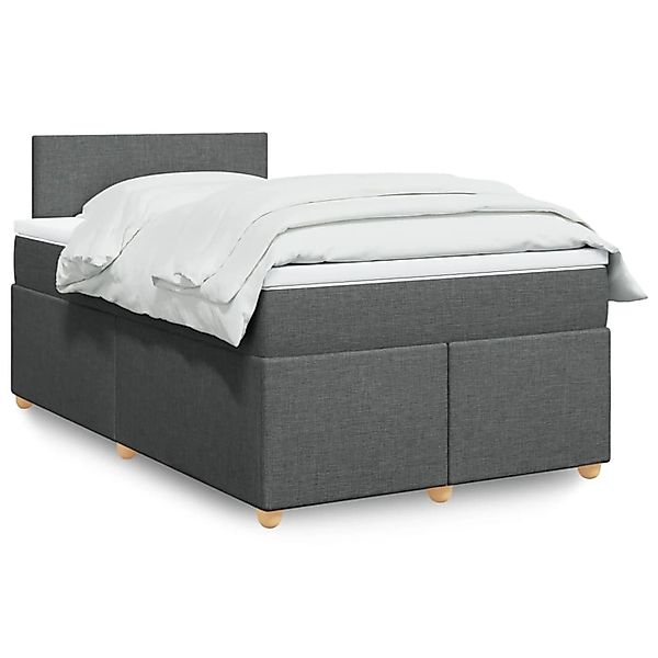 vidaXL Boxspringbett mit Matratze Dunkelgrau 120x190 cm Stoff 3288913 günstig online kaufen