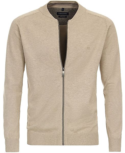 Casa Moda Strickjacke Zip Beige - Größe XL günstig online kaufen