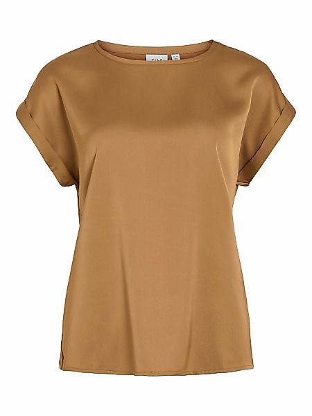 Vila Kurzarmshirt "VIELLETTE S/S SATIN TOP - NOOS", Satin Optik günstig online kaufen