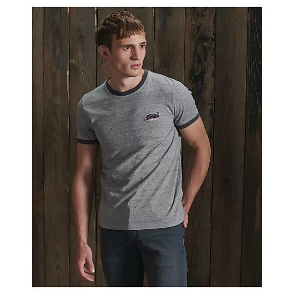 Superdry Orange Label Ringer Kurzarm T-shirt S Collective Dark Grey Grit günstig online kaufen