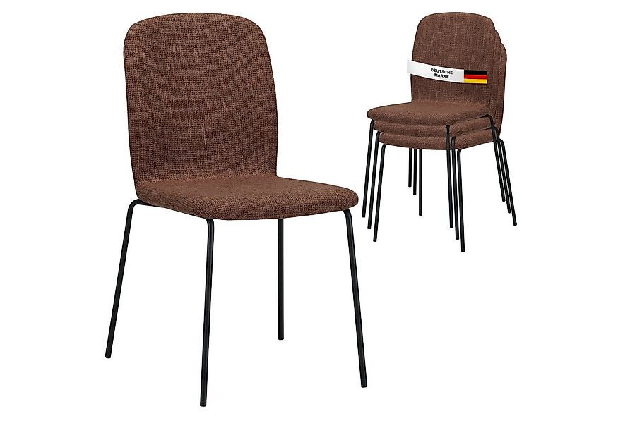 Albatros International Esszimmerstuhl Esszimmerstuhl ENNA 4er Set Braun beq günstig online kaufen