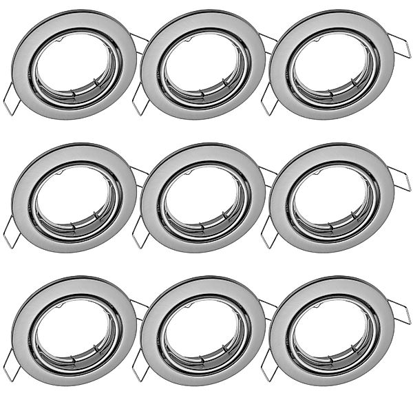 Oktaplex 9er Set Deckeneinbaustrahler Dijon Schwenkbar für LED-Module 50mm günstig online kaufen