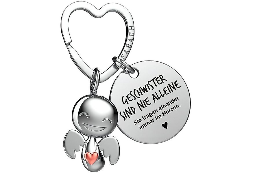 FABACH Schlüsselanhänger Schutzengel Happy mit Herz & "Beste Schwester" Gra günstig online kaufen