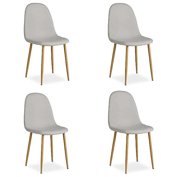 Homestyle4u Esszimmerstuhl 4er Set in Grau 2337 günstig online kaufen