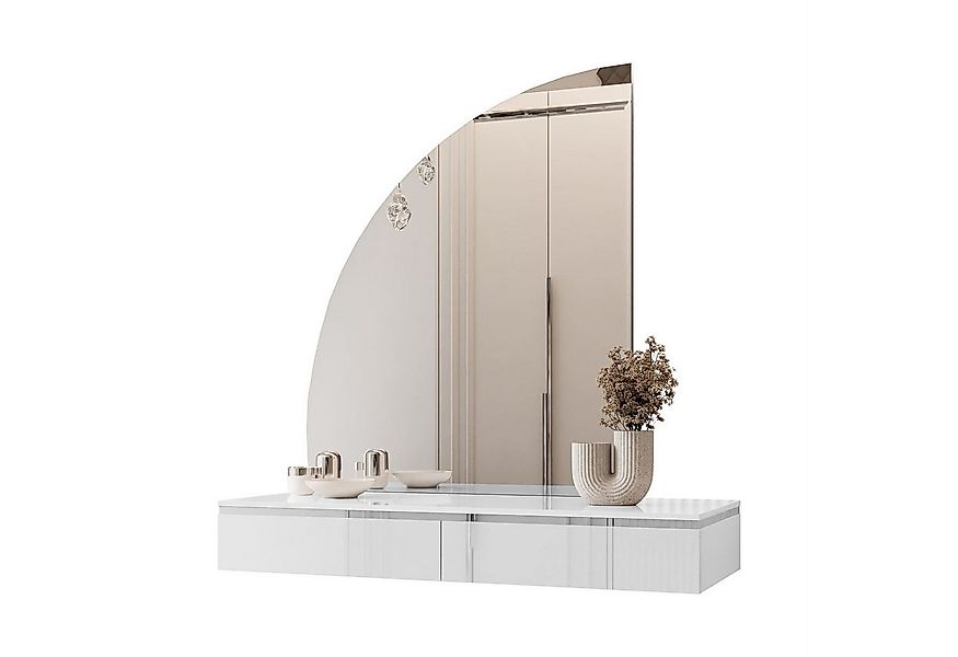 Lookway Schminktisch AURORA-Q SILVER Hängender Schminktisch mit Spiegel (1x günstig online kaufen